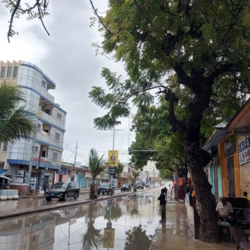 Sawirro: Madaxweyne Xasan Sheekh oo u anba baxay Garowe