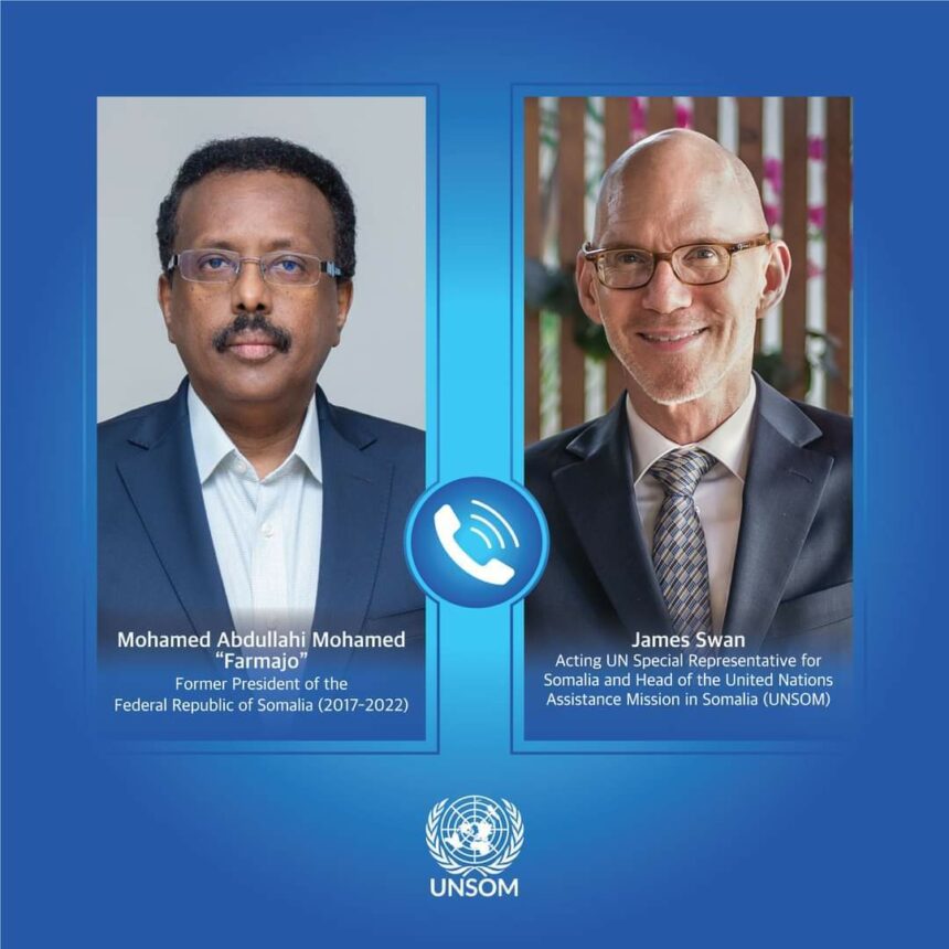 Farmaajo & James Swan oo isbedelada socda ka wada-hadlay.