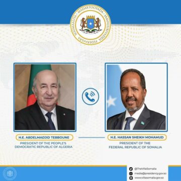 Somali President Congratulates Algerian Leader on Re-Election