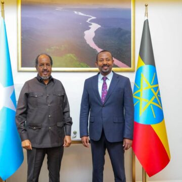 President Hassan Sheikh, PM Abiy Ahmed Discuss Joint Efforts Against Al-Shabaab
