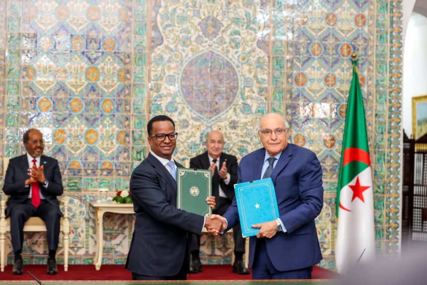 Soomaaliya iyo Aljeeriya oo kala saxiixday heshiiyo