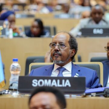 FB_IMG_1771098287405 MW Xasan Sheekh oo shir Midowga Afrika ka jeediyay khudbad culus oo…