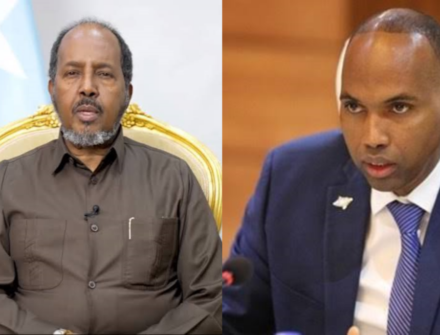 kheyre iyo xasan Madaxweyne Xasan Sheekh oo weerar afka ah ku qaaday Ra’iisul wasaarihii hore Xasan Cali Kheyre
