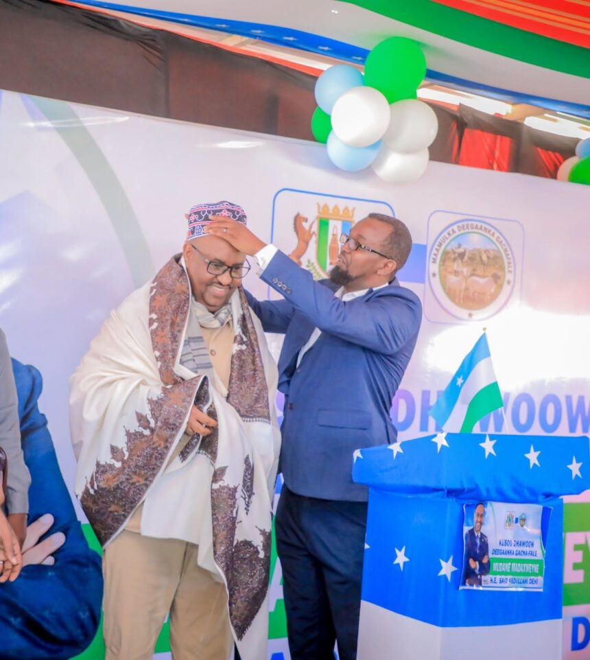 Mudug oo Si Diiran u Soo Dhaweeyay Madaxweyne Deni