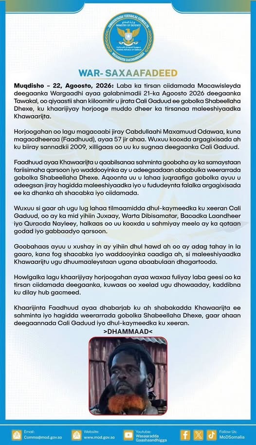 784252245_1607024744382477_2205848067881410722_n DEG-DEG: Macawiisleyda Wargaadhi oo Dilay Horjooge Sare oo Al-Shabaab ah