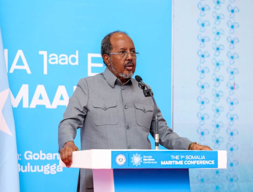 xassana Madaxweyne Xasan Sheekh oo furay shirweynaha 1-aad Badaha Soomaaliyeed